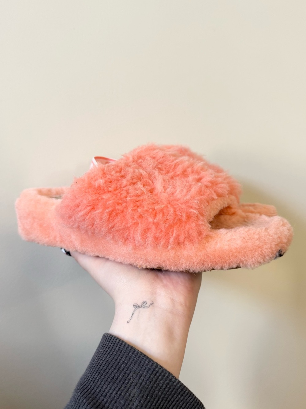 UGG women’s Fluff Yeah sling back fluffy coral pink slides slippers